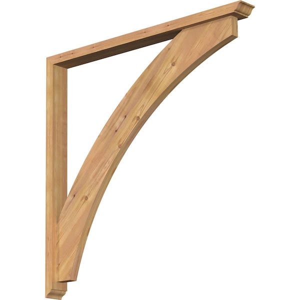 Ekena Millwork Thorton Traditional Smooth Bracket w/ Offset Brace, Western Red Cedar, 3 1/2"W x 40"D x 40"H BKT0402X40X40THR01SWR - main